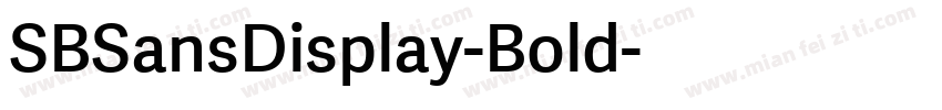 SBSansDisplay-Bold字体转换