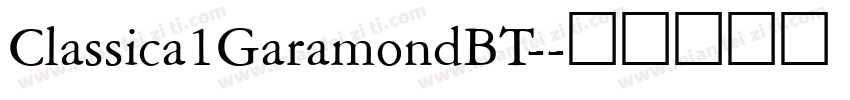 Classica1GaramondBT-字体转换