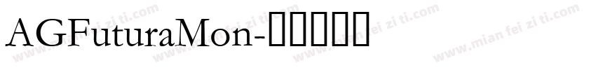 AGFuturaMon字体转换
