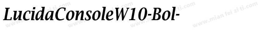 LucidaConsoleW10-Bol字体转换