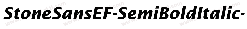 StoneSansEF-SemiBoldItalic字体转换