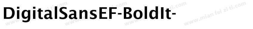 DigitalSansEF-BoldIt字体转换