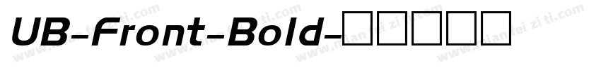 UB-Front-Bold字体转换