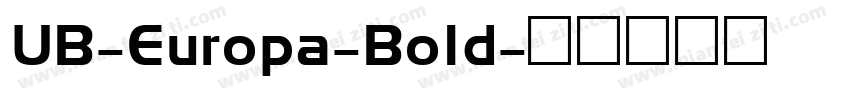 UB-Europa-Bold字体转换