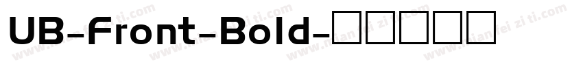 UB-Front-Bold字体转换