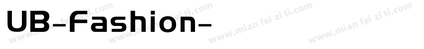 UB-Fashion字体转换