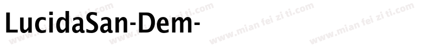 LucidaSan-Dem字体转换