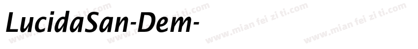 LucidaSan-Dem字体转换