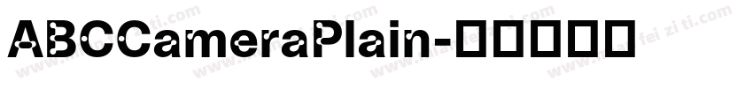 ABCCameraPlain字体转换