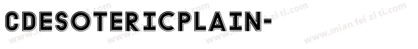 cdeSOTERICPLAIN字体转换