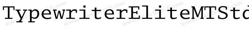 TypewriterEliteMTStd字体转换