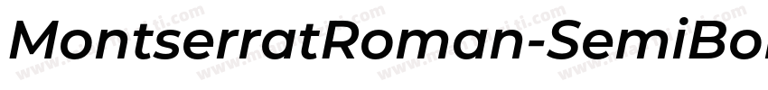 MontserratRoman-SemiBold字体转换