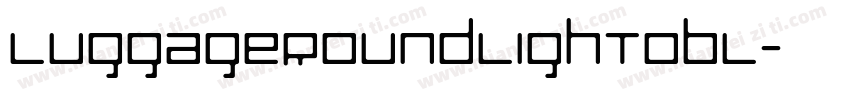 LuggageRoundLightObl字体转换