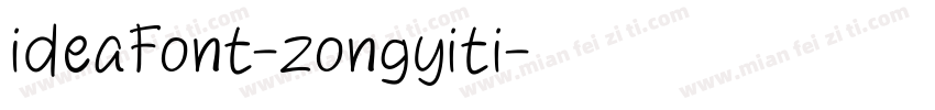 ideaFont-zongyiti字体转换