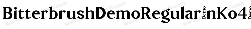 BitterbrushDemoRegular-nKo4字体转换