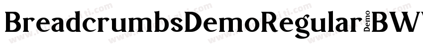 BreadcrumbsDemoRegular-BWWmV字体转换