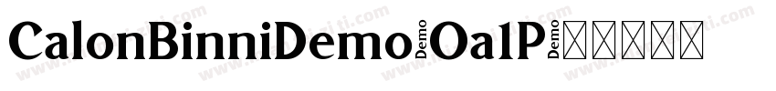 CalonBinniDemo-Oa1P字体转换