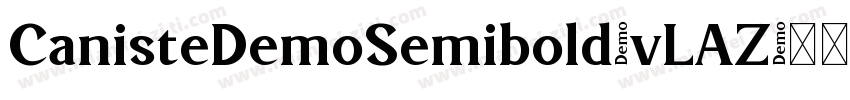 CanisteDemoSemibold-vLAZ字体转换