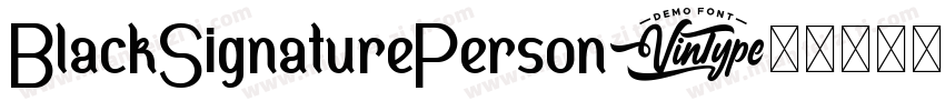 BlackSignaturePerson字体转换