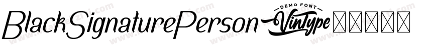 BlackSignaturePerson字体转换