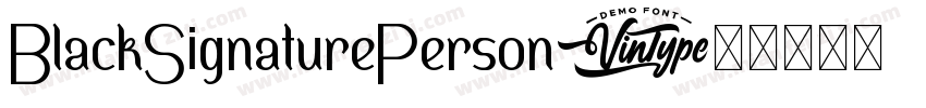 BlackSignaturePerson字体转换