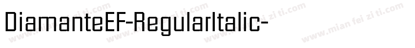DiamanteEF-RegularItalic字体转换