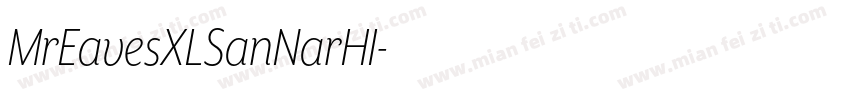 MrEavesXLSanNarHI字体转换