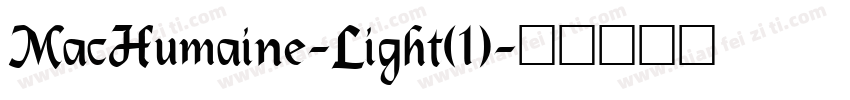 MacHumaine-Light(1)字体转换
