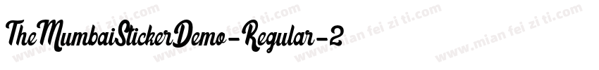 TheMumbaiStickerDemo-Regular-2字体转换