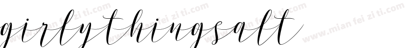 GirlyThingsAlt4字体转换