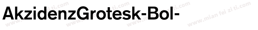 AkzidenzGrotesk-Bol字体转换
