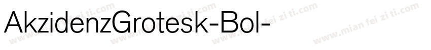 AkzidenzGrotesk-Bol字体转换