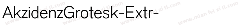 AkzidenzGrotesk-Extr字体转换