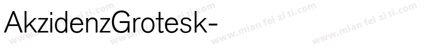 AkzidenzGrotesk字体转换