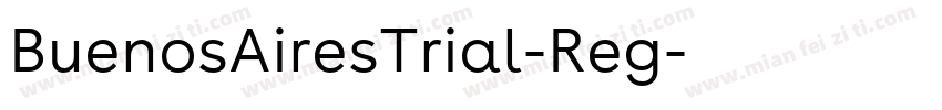 BuenosAiresTrial-Reg字体转换