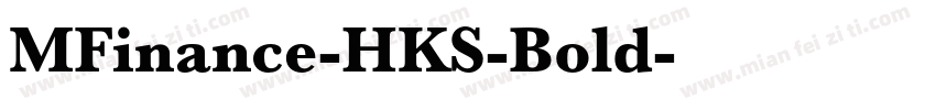 MFinance-HKS-Bold字体转换