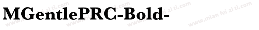 MGentlePRC-Bold字体转换