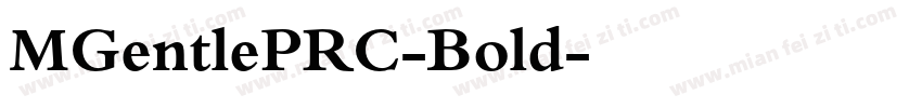 MGentlePRC-Bold字体转换