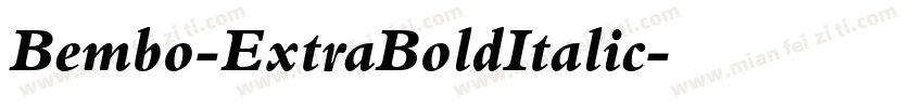 Bembo-ExtraBoldItalic字体转换