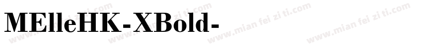 MElleHK-XBold字体转换