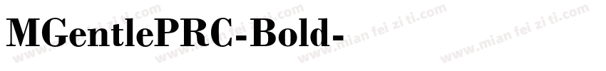 MGentlePRC-Bold字体转换