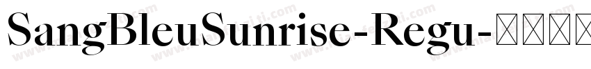 SangBleuSunrise-Regu字体转换