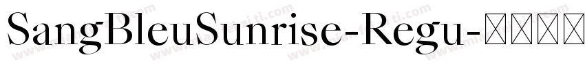 SangBleuSunrise-Regu字体转换