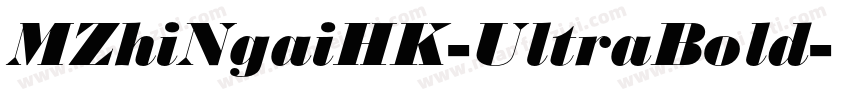 MZhiNgaiHK-UltraBold字体转换