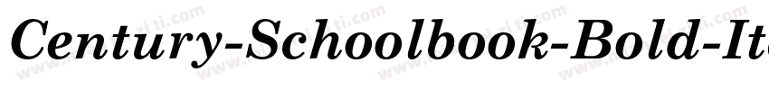 Century-Schoolbook-Bold-Italic字体转换