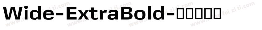 Wide-ExtraBold字体转换