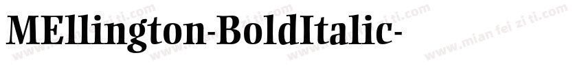 MEllington-BoldItalic字体转换