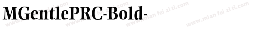 MGentlePRC-Bold字体转换