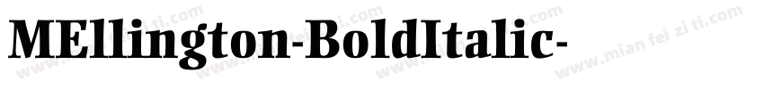 MEllington-BoldItalic字体转换