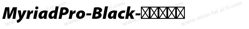 MyriadPro-Black字体转换